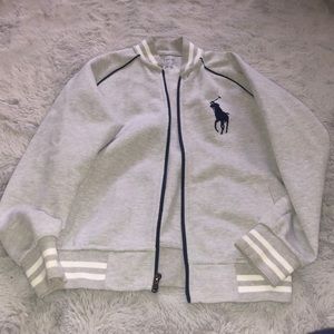 Boy grey polo sweater